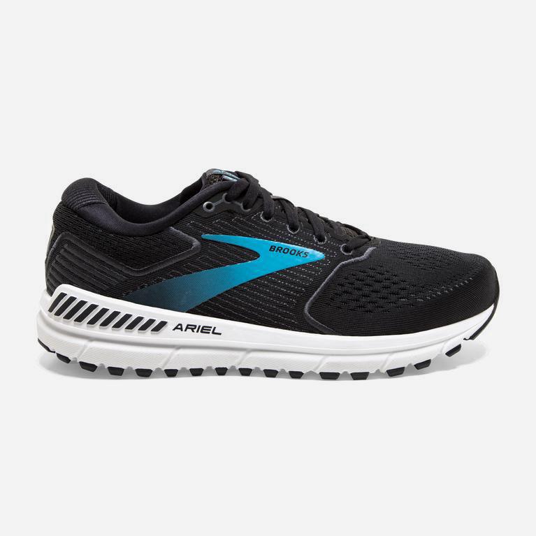 Brooks Ariel '20 Womens Road Running Shoes Ireland Black/Ebony/grey Charcoal/Blue (QTFV-23840)